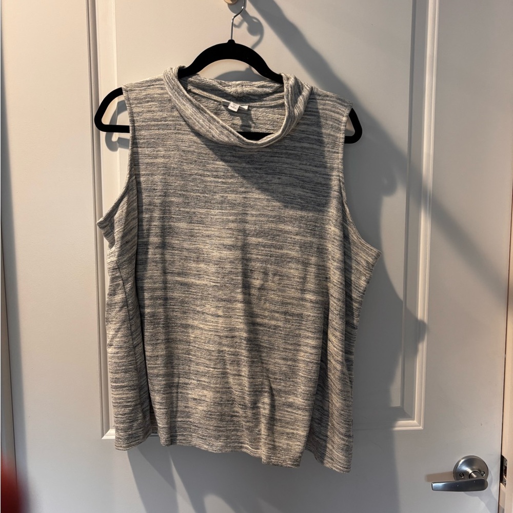 J. Jill Gray Sleeveless Cowl Neck Sweater